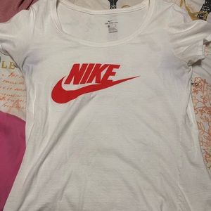 White Nike shirt